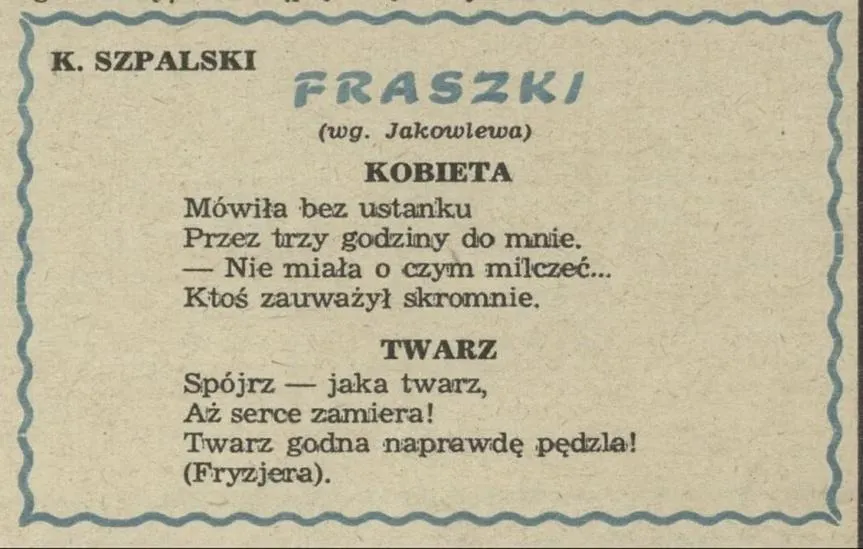 Fraszki motywy, które rozbawią i skłonią do refleksji