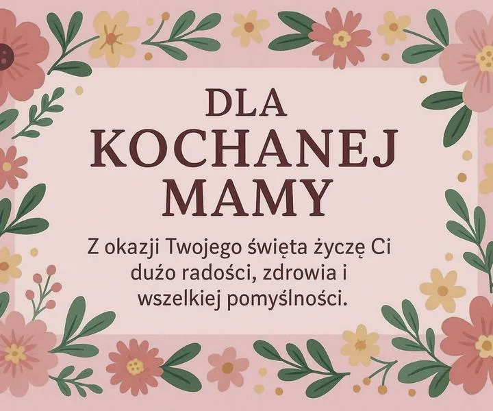 Piękne słowa dla mamy