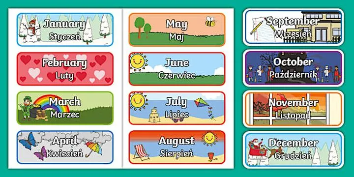 Wiersze o miesiącach dla dzieci